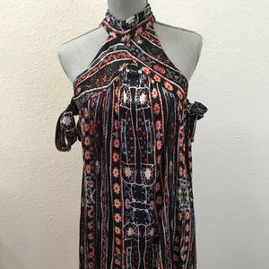 Free People black floral dress small S New NWT Sleeveless RARE HTF GORGEOUS